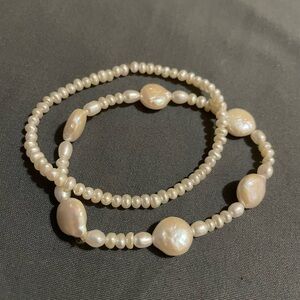 Roots sea Elegant Cream Pearl Bracelet Set